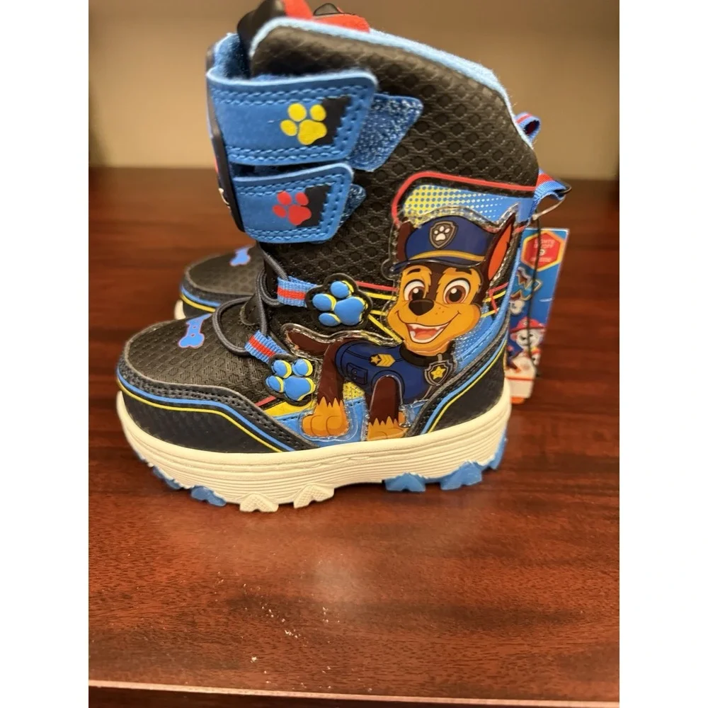 Kids Paw Patrol Black and Blue Boots Size 6
